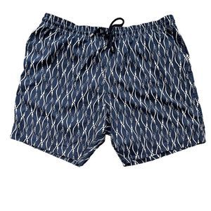 Vilebrequin Blue & White Print Drawstring Waist Men’s Swim Shorts, trunks , 5xl
